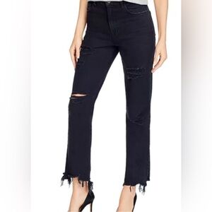 J Brand Jules Real Life Rigid High Rise Ankle Straight Sz. 31 Black NWT